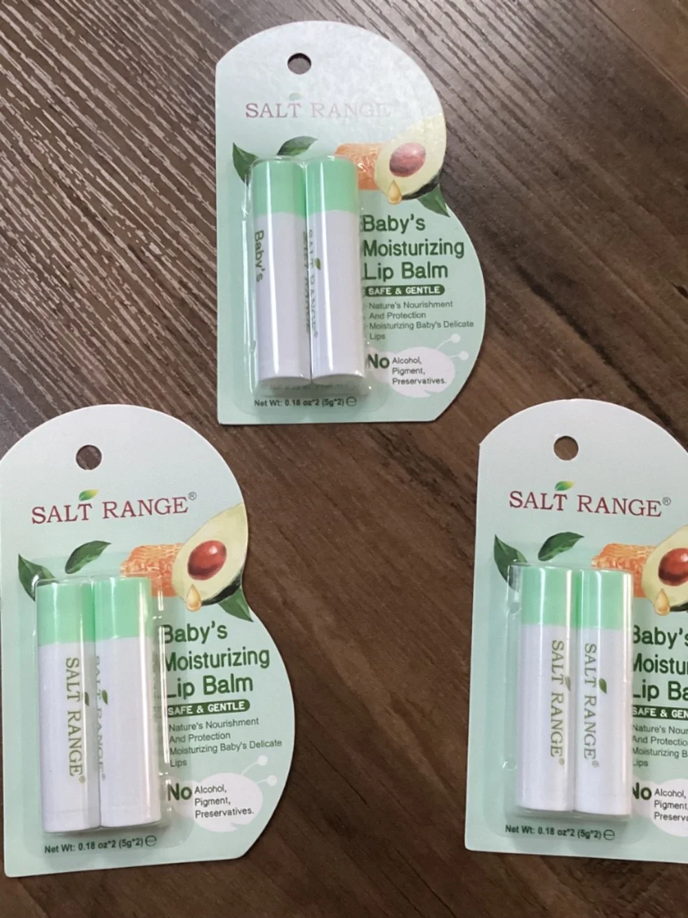 Salt Range Baby Moisturizing Lip Balm Bundle 0.18 oz each (6 lip balms) NEW